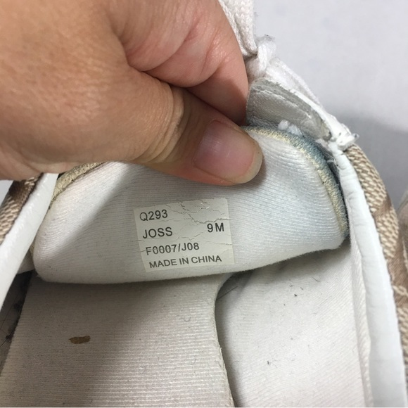 Coach Joss Q293 Beige White Monogram Women’s Tennis Shoes Sneakers Size 9M Lace - Picture 4 of 9